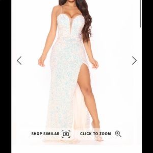 blush fashion nova sequin maxi dress size 8